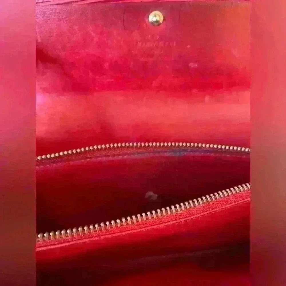 LV Louis Vuitton Red Epi Wallet - Picture 8 of 12